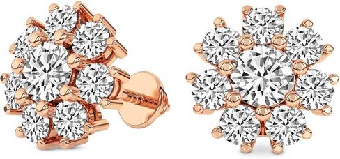 Lab Grown Diamond Fashion Earrings 1 Carat - 6 Carat IGI Certified Fashion Earrings | 14K White, Yellow, Rose Gold Or Platinum FG-VS Quality in Kuwait