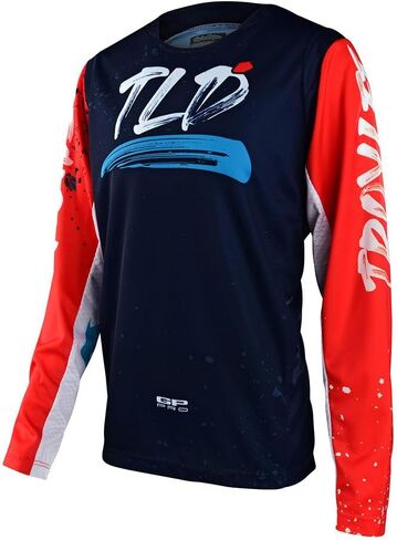 Troy Lee يصمم Youth GP Pro Jersey ، الجزئي البحري/البرتقالي ، المتوسط in Saudi Arabia