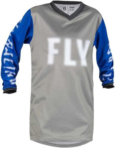 Fly Racing 2023 Youth F-16 Jersey (Grey/Blue, Youth-Large) in Saudi Arabia