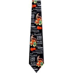 Mens Novelty Thanksgiving Theme Necktie Ties in Kuwait