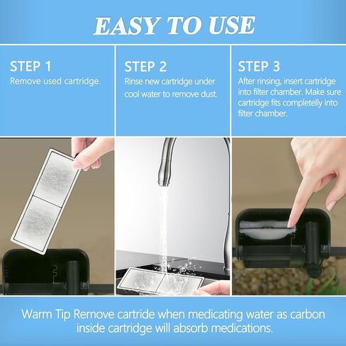 Filter Cartridge for Top Fin RF-L: 24-Pack Aquarium Filters Replacement Compatible with Top Fin RF-L Large Retreat Filter Cartridges in Kuwait