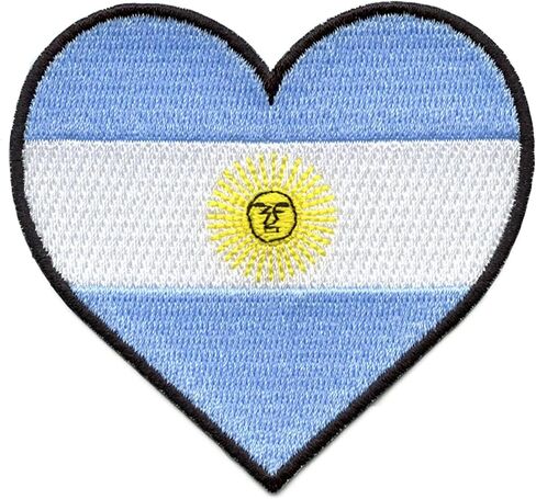Argentina Heart Flag Patch Patch Country Country Culture Secressed On in Saudi Arabia
