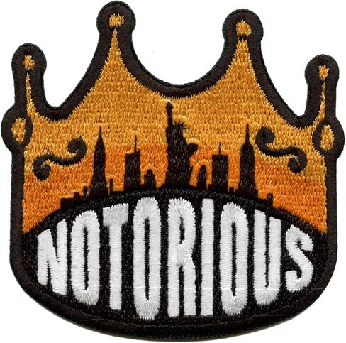 King of New York Patch Notorious Crown Rapper Embroidered Iron On in Saudi Arabia