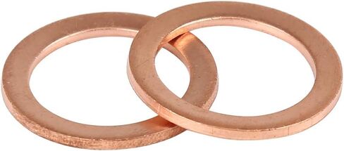 X AUTOHAUX 5pcs Copper Washer Flat Sealing Gasket Ring Spacer for Car 18 x 25 x 1.5mm in Saudi Arabia