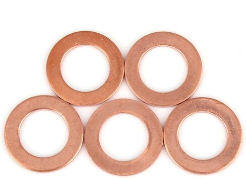 X Autohaux 5pcs غسالة النحاس فاصل حلقة الختم رنين للسيارة 18 × 25 × 1.5 ملم in Saudi Arabia