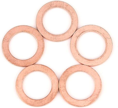 X AUTOHAUX 5pcs Copper Washer Flat Sealing Gasket Ring Spacer for Car 18 x 25 x 1.5mm in Saudi Arabia