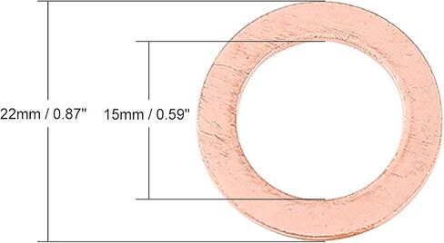 X AUTOHAUX 5pcs Copper Washer Flat Sealing Gasket Ring Spacer for Car 18 x 25 x 1.5mm in Saudi Arabia