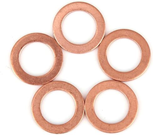 X AUTOHAUX 5pcs Copper Washer Flat Sealing Gasket Ring Spacer for Car 18 x 25 x 1.5mm in Saudi Arabia