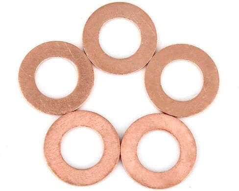 X AUTOHAUX 5pcs Copper Washer Flat Sealing Gasket Ring Spacer for Car 18 x 25 x 1.5mm in Saudi Arabia