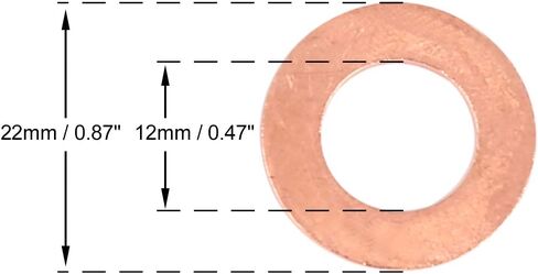 X AUTOHAUX 5pcs Copper Washer Flat Sealing Gasket Ring Spacer for Car 18 x 25 x 1.5mm in Saudi Arabia
