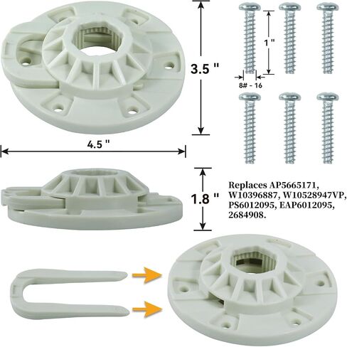 W10913953 Washer Shift Actuator with W10528947 Washer Basket Driven Hub Kit Replaces W10597177 PS11769864 W10597177 WPW10597177 W10528947VP AP5665171 2684908 for Washers in Saudi Arabia
