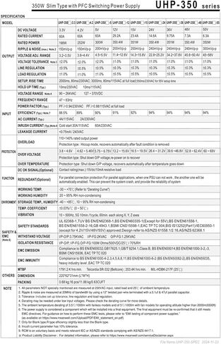 350W Slim Type Switch Power Supply UHP-350-3.3V 4.2V 5V 12V 15V 24V 36V 48V 55V UHP-350 (UHP-350-48) in Saudi Arabia