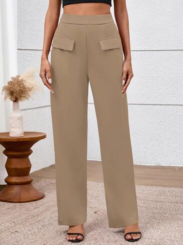 BTFBM Women's Pants 2025 Fall Elastic High Waisted Trousers Stretchy Comfy Lounge Palazzo Pant Wide Leg Sweatpants in Saudi Arabia