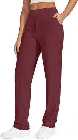 G4free Shiftready Yoga Pants Women High Weist Dress Work Pants with Mobicets Straight Leg Business Disual 28 "/30"/32 " in Saudi Arabia