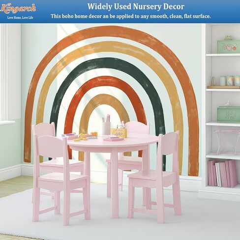 Large Watercolor Rainbow Wall Decals, Colorful Peel and Stick Fabric Nursery Wall Decor, Removable Home Room Wall Decor Murals Stickers for Kids Girls Toddler Bedroom Living Room Playroom in Saudi Arabia