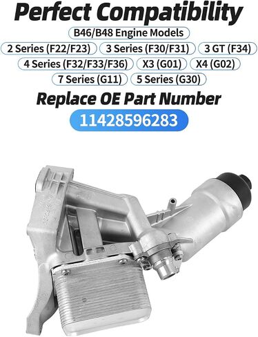 11428596283 مرشح زيت المحرك من الألومنيوم متوافق مع BMW 230i 330e 330i 430i 530e 530i 740e in Saudi Arabia