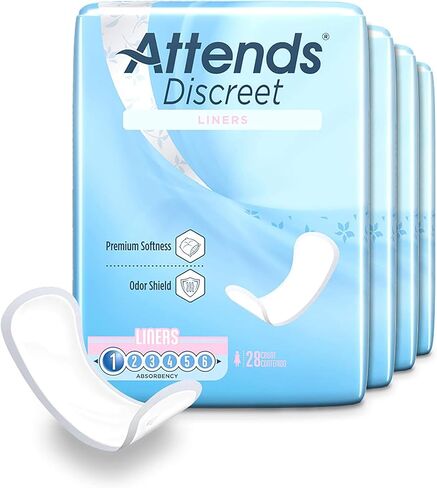 بطانات اللباس الداخلي النسائية من شركة Attends Discreet Incontinence Care، بطول 6 بوصات، عدد 672 in Saudi Arabia