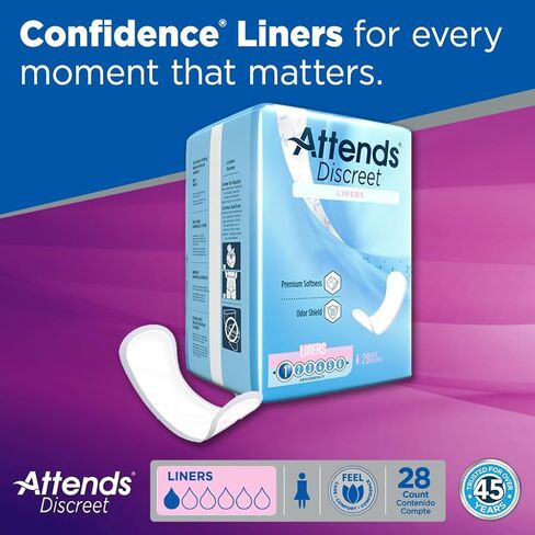 بطانات اللباس الداخلي النسائية من شركة Attends Discreet Incontinence Care، بطول 6 بوصات، عدد 672 in Saudi Arabia