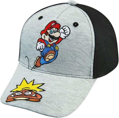 Nintendo Super Mario Boys Baseball Cap - الأعمار من 4 إلى 12 عامًا - العديد من الأساليب والألوان - القطن القابل للتعديل - 100 ٪ (قفز ماريو) in Saudi Arabia