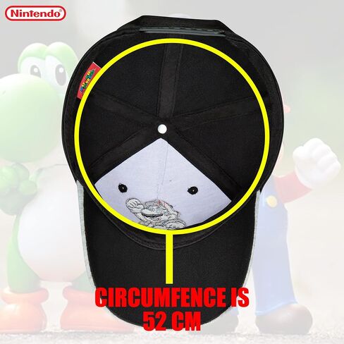 Nintendo Super Mario Boys Baseball Cap - الأعمار من 4 إلى 12 عامًا - العديد من الأساليب والألوان - القطن القابل للتعديل - 100 ٪ (قفز ماريو) in Saudi Arabia