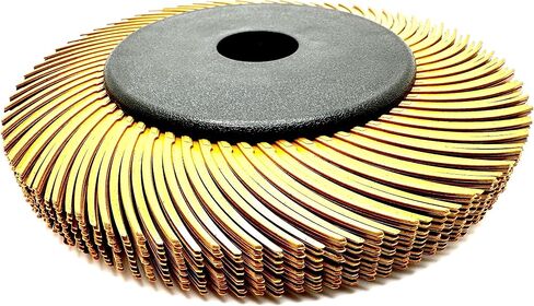 Radial Bristle Brush, 6 in x 1/2 in x 1 in 50 Grit (Green) with Adapter (Pack of 1) in Kuwait