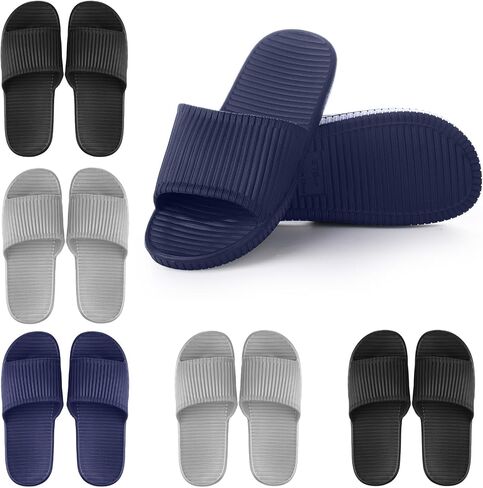 6 Pack Non Slip Shower Slides Lightweight Bath Slippers for Women & Men Pool Sandals for Home Hotel Gym Spa Pool in Saudi Arabia