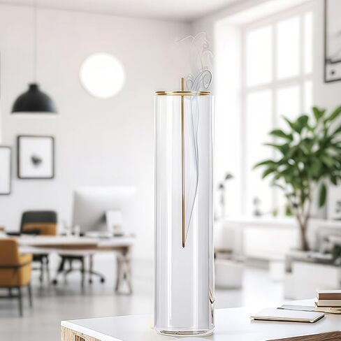Incense Holder,Incense Holder for Sticks with Removable Glass Ash Catcher, for Meditation and Yoga Room (Golden Leaf) in Saudi Arabia