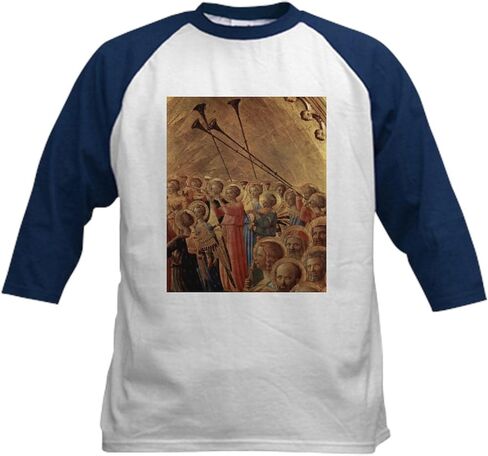 CafePress Medieval Angels Kids Baseball Jersey Kids Cotton Baseball Jersey, 3/4 Raglan Sleeve Shirt in Saudi Arabia