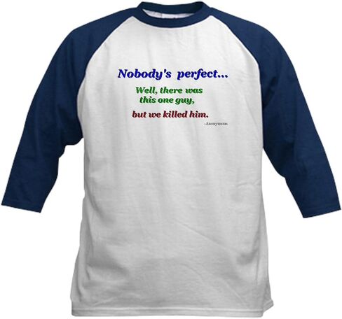 CafePress Quotes Kids Baseball Jersey Kids Cotton Baseball Jersey, 3/4 Raglan Sleeve Shirt in Saudi Arabia