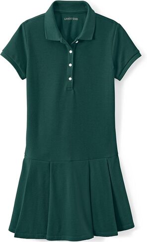 Lands' End School Uniform Girls Short Sleeve Mesh Pleated Polo Dress in Saudi Arabia