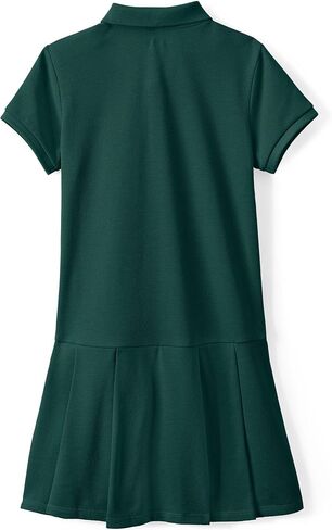 Lands' End School Uniform Girls Short Sleeve Mesh Pleated Polo Dress in Saudi Arabia