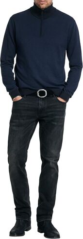 John Varvatos Men's Grand Birdseye Half Zip in Saudi Arabia