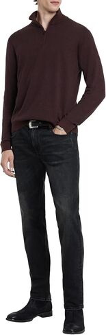 John Varvatos Men's Grand Birdseye Half Zip in Saudi Arabia