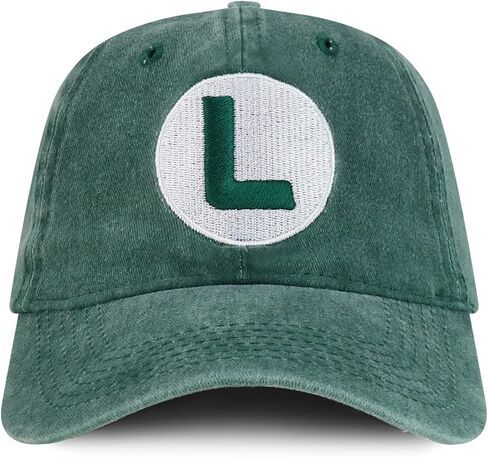 Mario Luigi Embroidered Pigment Dyed Cosplay Costume Ball Cap in Kuwait