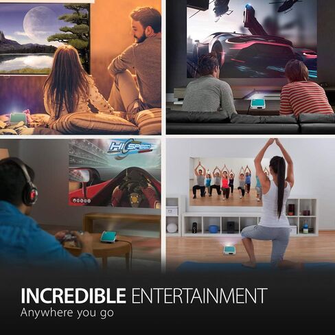 جهاز العرض LED المحمول ViewSonic M1 Mini Ultra مع Keystone التلقائي، ومكبر صوت JBL، وHDMI، وUSB، وبث Netflix مع دونجل (M1MINI) in Kuwait