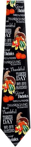 Mens Novelty Thanksgiving Theme Necktie Ties in Kuwait
