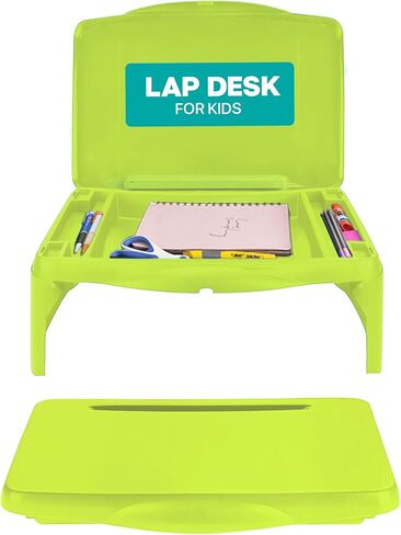 MavoCraft™ New Black Folding Lap Desk, Laptop Desk, Breakfast Table, Bed Table, Serving Tray - The lapdesk Contains Extra Storage Space and dividers & Folds Very Easily, Great for Kids, Adults. in Saudi Arabia