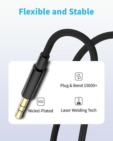 Aux to USB C, 2-Pack USB C to 3.5mm Audio Aux Jack Cable 3.3 ft, Type C to Aux Headphone Male Cord Car Aux Cable Compatible with iPhone 16 15/15Plus/Pro/Pro Max, Galaxy S24/23, iPad Pro Air Mini,Pixel in Kuwait