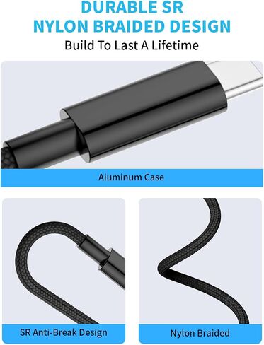Aux to USB C, 2-Pack USB C to 3.5mm Audio Aux Jack Cable 3.3 ft, Type C to Aux Headphone Male Cord Car Aux Cable Compatible with iPhone 16 15/15Plus/Pro/Pro Max, Galaxy S24/23, iPad Pro Air Mini,Pixel in Kuwait