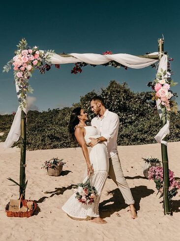 Artificial Wedding Arch Flowers Kit, 2 Pcs Garlands Silk Peony Flower Swag, Rustic Artificial Eucalyptus Greenery Floral Swag, Artificial Floral Garland Wreath for Wedding Ceremony Party Home(Pink) in Kuwait