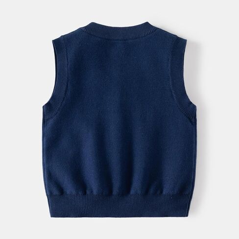 Meufam Toddler Baby Boys Sleeveless Vest V-Neck Pullover Sweater Soft Uniform Knitwear Waistcoat Fall Winter Clothes in Saudi Arabia