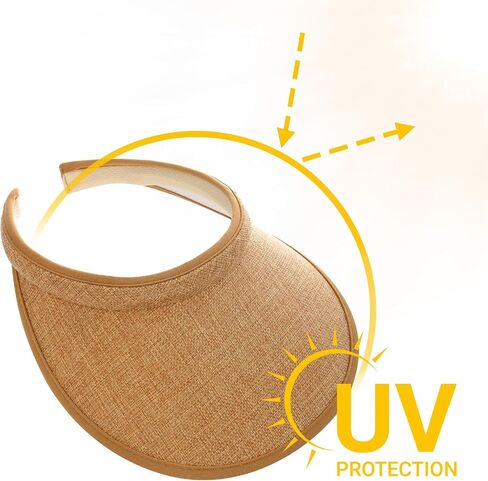 4Pcs Slip On Sun Visor Hats for Women UV Protection, Clip On Wide Brim Golf Visors for Summer Sports Travel Outdoor Activity Multi in Saudi Arabia