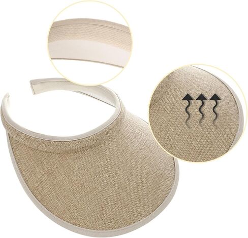 4Pcs Slip On Sun Visor Hats for Women UV Protection, Clip On Wide Brim Golf Visors for Summer Sports Travel Outdoor Activity Multi in Saudi Arabia