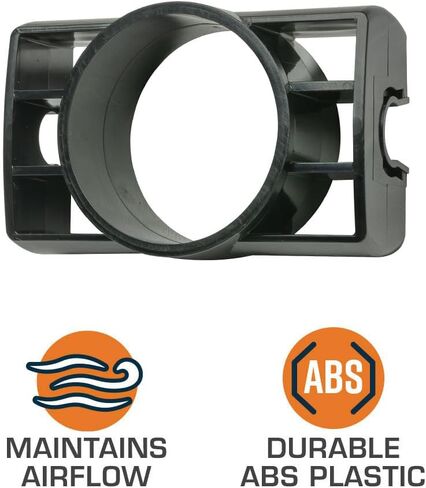 GlowShift Black Single Gauge Vent Pod متوافق مع فورد موستانج 1987-1993 - ABS Plastic - Mounts (1) 2-1/16 "(52 مم) in Saudi Arabia