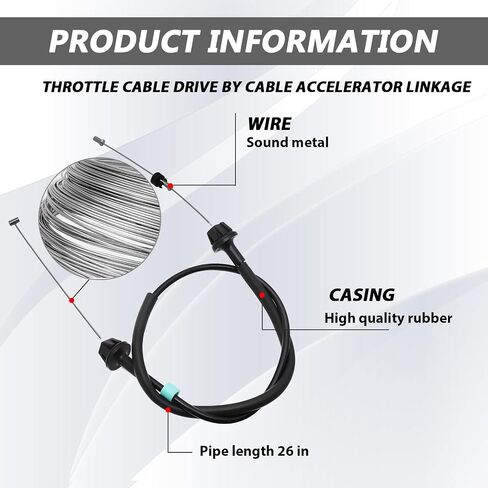 551859 Throttle Cable 38.8 "متوافق مع محرك LS1 LSX LS بواسطة رابط مسرع الكابل (ل 3 و 4 أجسام خنق الترباس) in Saudi Arabia