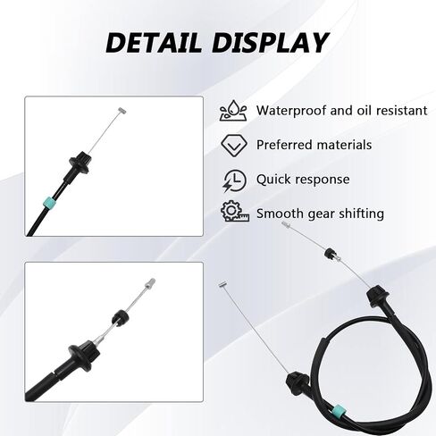 551859 Throttle Cable 38.8 "متوافق مع محرك LS1 LSX LS بواسطة رابط مسرع الكابل (ل 3 و 4 أجسام خنق الترباس) in Saudi Arabia
