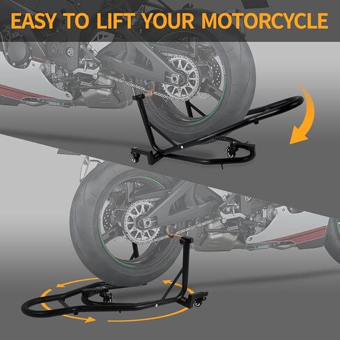دراجة نارية عالمية الحامل باقفة الرفع الخلفي للدراجة الشوكة دراجة شوكة الدراجات النارية swingarm التخزين المؤقت قابلة للتعديل 360 درجة متوافق مع ياماها هوندا كاواساكي سوزوكي الأسود in Kuwait