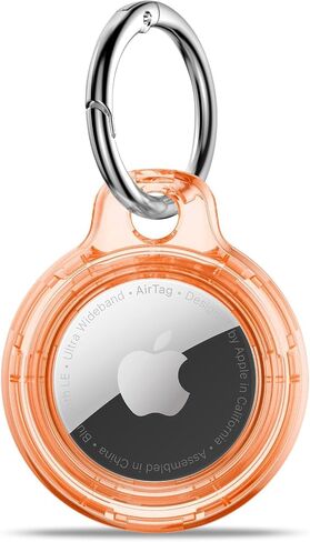 1|2|4 Pack for Airtag Holder Case with Keychain, Shockproof GPS Cover Anti-Scratch Key Chain for Air Tags, for Airtag Accessories for GPS Item Tracker Cases for Bags, Luggages, Black in Saudi Arabia
