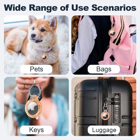 1|2|4 Pack for Airtag Holder Case with Keychain, Shockproof GPS Cover Anti-Scratch Key Chain for Air Tags, for Airtag Accessories for GPS Item Tracker Cases for Bags, Luggages, Black in Saudi Arabia