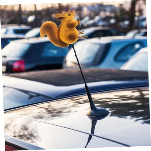2Pcs Cute Squirrel Car Antenna Toppers - Stylish and Fun Decorative Antenna Balls for Vehicle Exterior, Perfect for Personalizing Your Car in Saudi Arabia